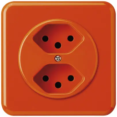 Prise ENC basico 2×type 13S orange 