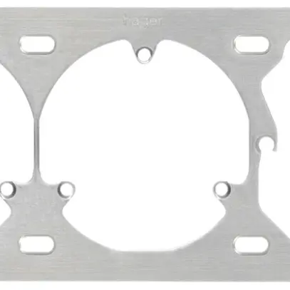 Placca d.fissaggio HA grd.I-I-I horizontale 77×197mm 52mm+3-punti+52mm alluminio 