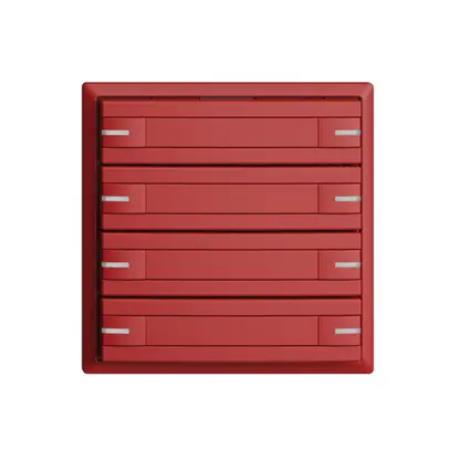 UP-Taster KNX 8-fach EDIZIOdue berry RGB mit LED mit Papiereinlage 