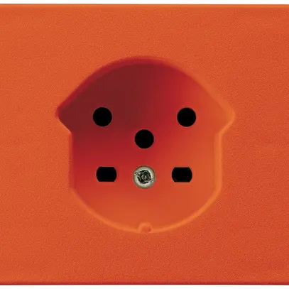 Prise type 15 INC Hager FLF avec bornes à vis orange 