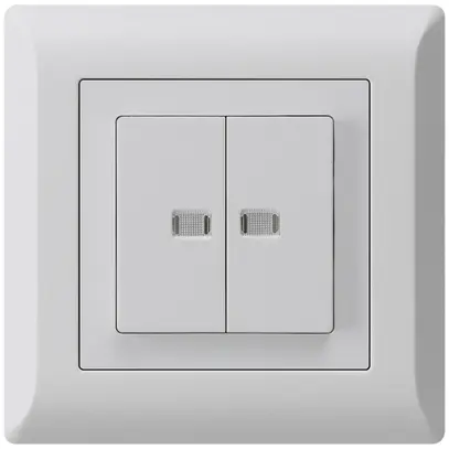 Contact à poussoir lumineux ENC kallysto.line 2×A-R/1P avec 2 lentilles grc 