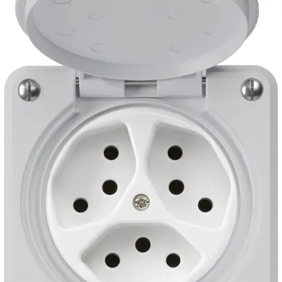 Presa INC robusto 3×tipo 13 grigio 