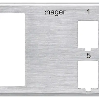 Modulo base Hager HMS 8×RJ45 Keystone, 2×FLF grd.I, grigio 
