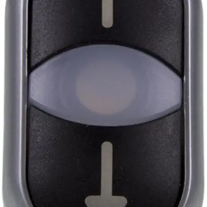 Pulsante doppio ETN RMQ piatto ↑/↓ nero, anello cromato 
