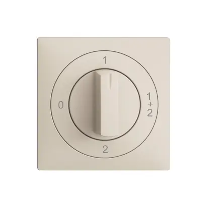 Kit frontal EDIZIOdue 0-1-1+2-2 60×60mm crema pour interrupteur rotatif 