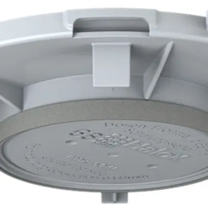 Placca frontale HaloX 100 per calcestruzzo a vista, uscita Ø68mm 