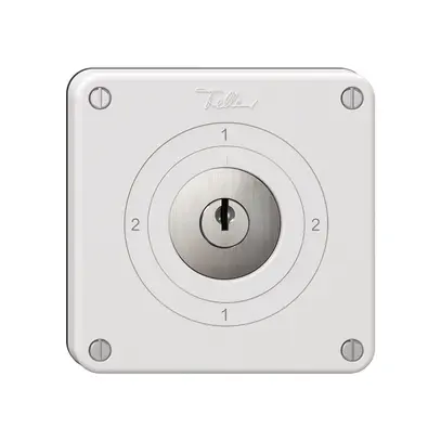 Interruttore rotativo NEVO, 3/2L, con serratura&2 chiavi, KS, 2-1-2-1, bianco 