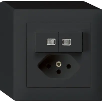 Combinazione luminosa AP 2×AR/1L+T13 nero kallysto 2 lenti 