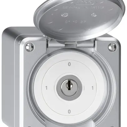 Interrupteur à clé AP robusto IP55 avec clapet S0/3P aluminium 