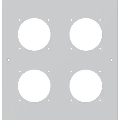 Placca d.montaggio INC robusto 4×2 alluminio, grigio 