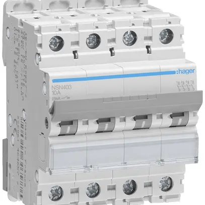 Disgiuntore Hager MCB 4P 415V tipo D 3A Icu 25kA 4UM 