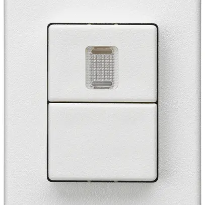 Interruttore a pulsante 2× AMD Hager FLF 10A/250V 3/1L 1× illuminato bianco 