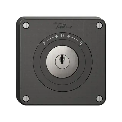 Schwenktaster NEVO, mit Schloss&2 Schlüsseln, KS, 1->0<-2, schwarz 