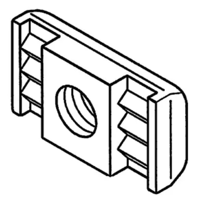 Ecrou Lanz M10 zingué 