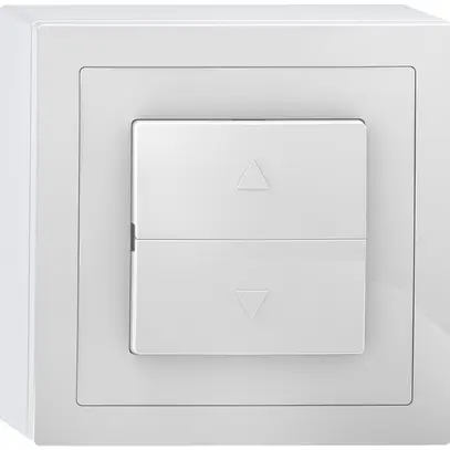 Interrutore per tapparelle AP Sidus, 1-canale, bianco lucida 