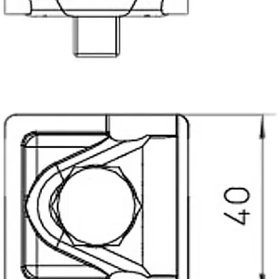 Connettore rapido Vario Bettermann Ø 8…10mm V4A 40×40mm 