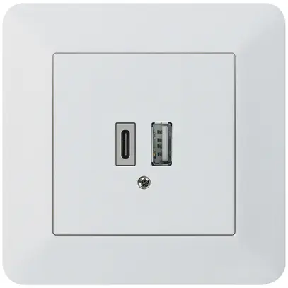 Presa di carica USB INC kallysto.trend 18W PD 1×tipo A 1×tipo C bianco 