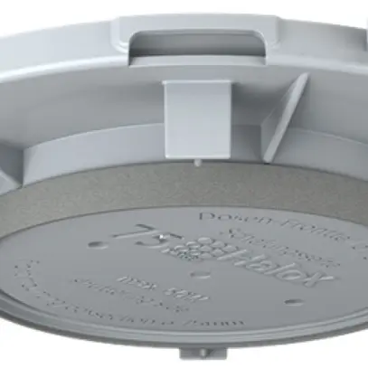 Placca frontale HaloX 100 per calcestruzzo a vista, uscita Ø75mm 