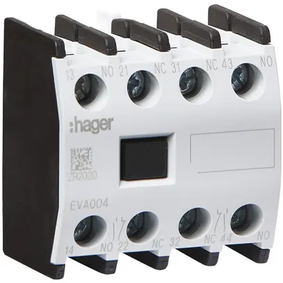 Contact auxiliaire Hager 2F+2O pour EV040…EV170, EVN063…EVN200 