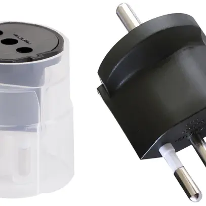 Fixadapter MH 3L 10A 230VAC Schuko/T12 CEE7/7-CH T12, schwarz 