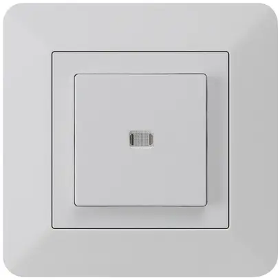 Interrupteur poussoir lumineux ENC kallysto.trend 3/1P gris clair 