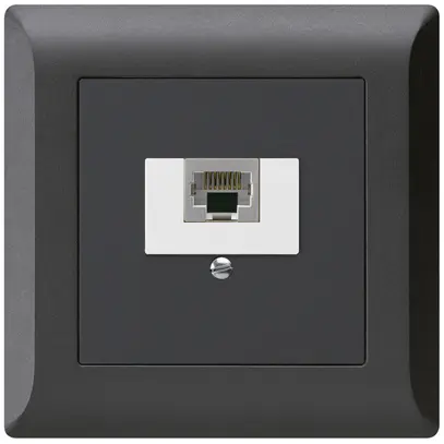 Presa di raccordo INC kallysto.line 1×RJ45s nero 