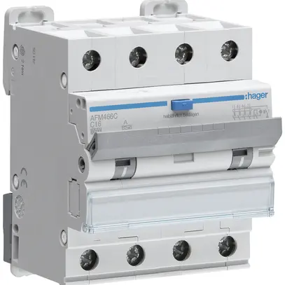 Disgiuntore differenziale Hager RCBO 4P caratteristica C 16A 0.3A tipo A 4UM 