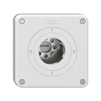 Interruttore rotativo NUPU NEVO, 0/3L, senza cilindro, KS, 0-1-0-1, bianco 