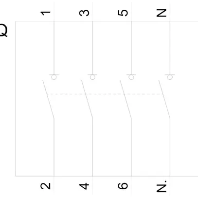 Sezionatore di carico AMD Siemens SENTRON 3KD4 4P 630A 1000V 8NC 8NO IP00 grigio 
