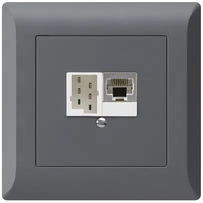Scatola INC kallysto.line 1×RJ45s+1×TT83 antracite 
