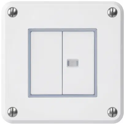 Contatto pulsante INC robusto IP55 2×1P bianco 1×illuminato per combinazione 