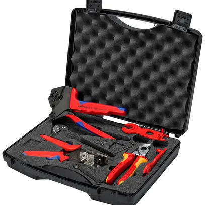 Valise d'outils KNIPEX V01 pour PV MC4 6 pièces 
