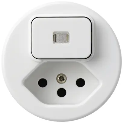 Inserto per combinazione luminosa A-R/1L+T13 bianco basico protezione bambini 