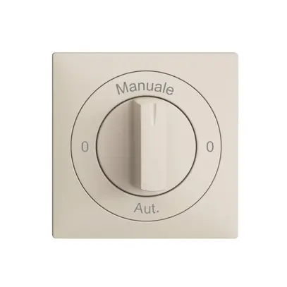 Kit front. 0-Manuale-0-Aut. EDIZIOdue crema, 60×60mm pour interr.rot 