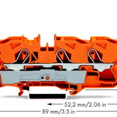 Morsetto di passaggio WAGO Top Job-S 10mm² 3L arancione serie 2010 
