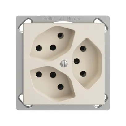 Prise INC EDIZIOdue 3×T13 crema 