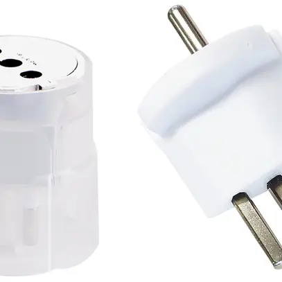 Adattatore fisso MH 3L 16A 230VAC Schuko/T23 CEE7/7-CH T23, bianco 