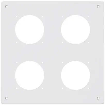 Plaque de montage ENC robusto 2×2 aluminium, blanc 