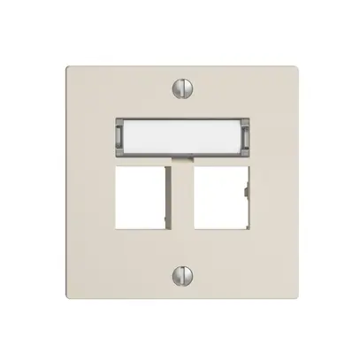 Kit de montage EDIZIOdue sortie droite, pour 2×RJ45 freenet, crema 