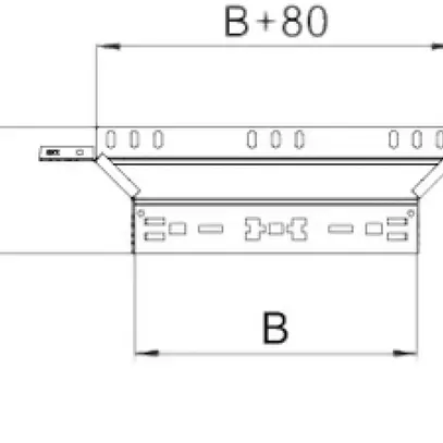 Raccord en T adossable Bettermann RAAM 85×600mm zingué à chaud par immersion 