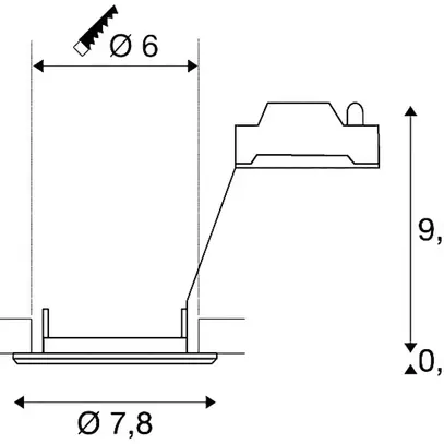 EB-Deckenleuchte SLV PIKA QPAR51, GU10 starr IP20 silbergrau 