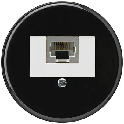 Inserto per scatola INC basico 1×RJ45s nero 