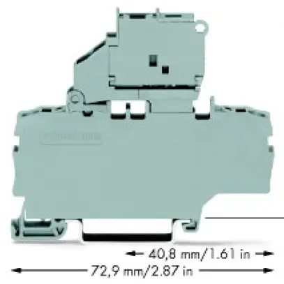 Morsetto a valvola WAGO 2L per fusibile G 5×20mm 