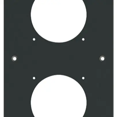 Plaque de montage ENC robusto 4×1 aluminium, noir 