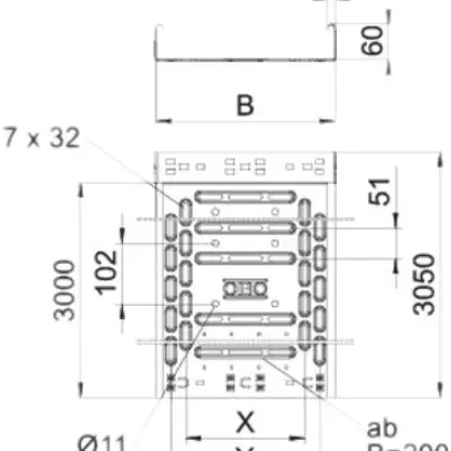 Kabelkanal Bettermann RKSM 300×60×3000mm verzinkt 