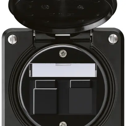 Kit de montage ENC robusto IP55 plat noir pour 2×Keystone 