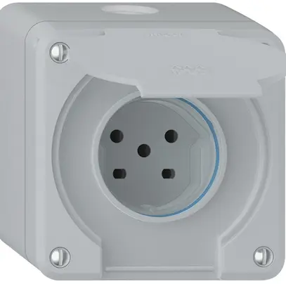 Presa AP robusto 1×tipo 15 IP55 grigio chiaro 