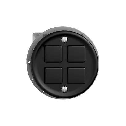 Poussoir KNX ENC STANDARDdue 4×avec LED RGB, avec capteur de température noir 