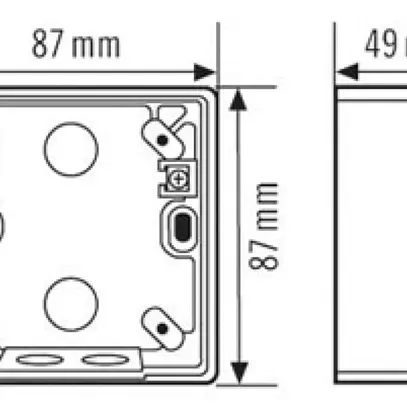 Scatola AP ESYLUX IP20/44-CH per PD 180/MD 180, bianco 