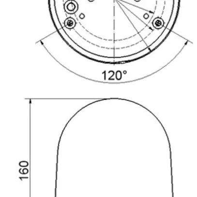 Feu tournant LED 883 24VAC/DC rouge 
